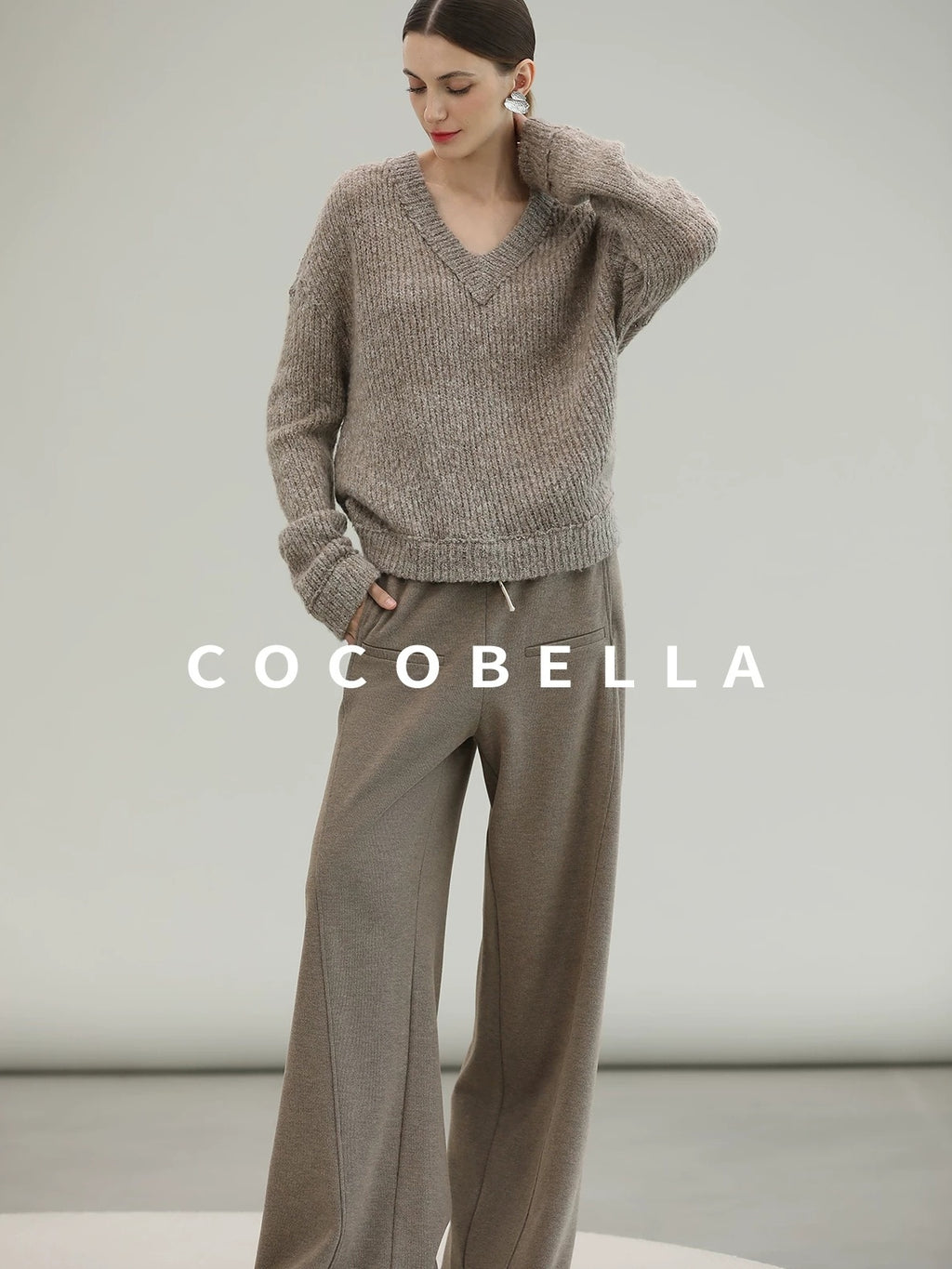 COCOBELLA Versatile Minimal Structured Cut Natural Waist Straight Women Poly Cotton Pants