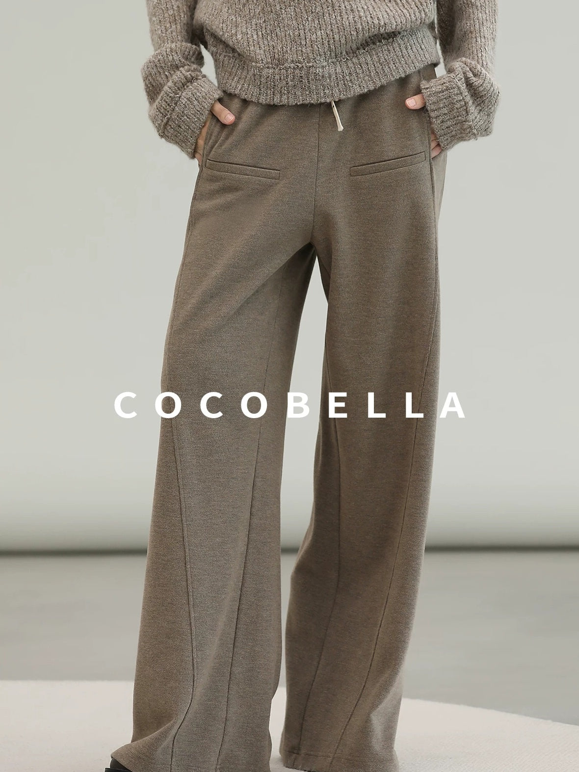 COCOBELLA Versatile Minimal Structured Cut Natural Waist Straight Women Poly Cotton Pants