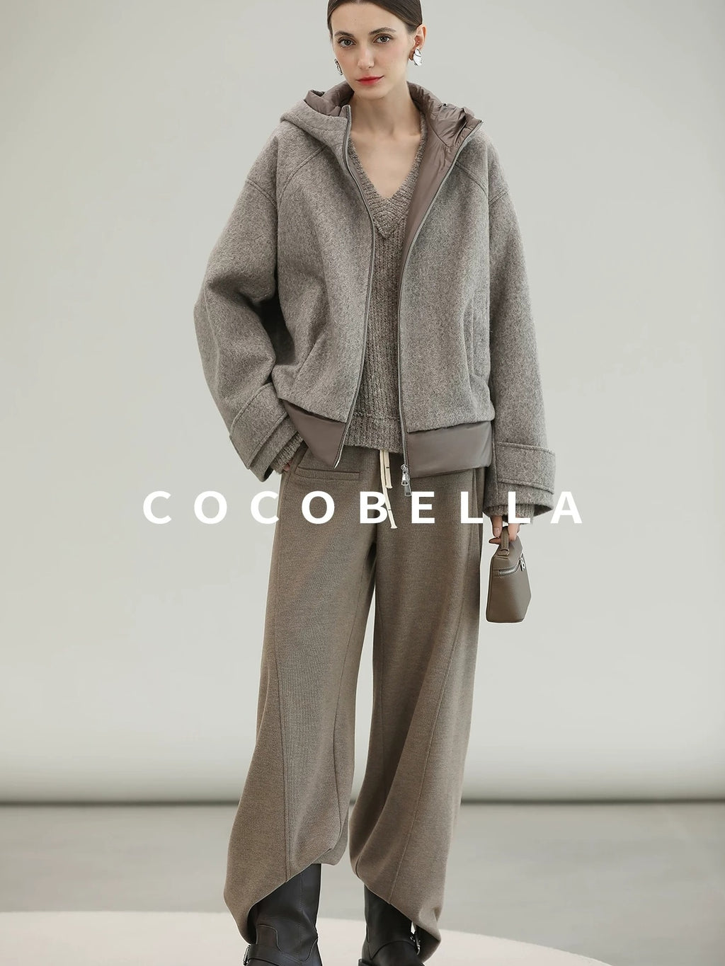 COCOBELLA Versatile Minimal Structured Cut Natural Waist Straight Women Poly Cotton Pants
