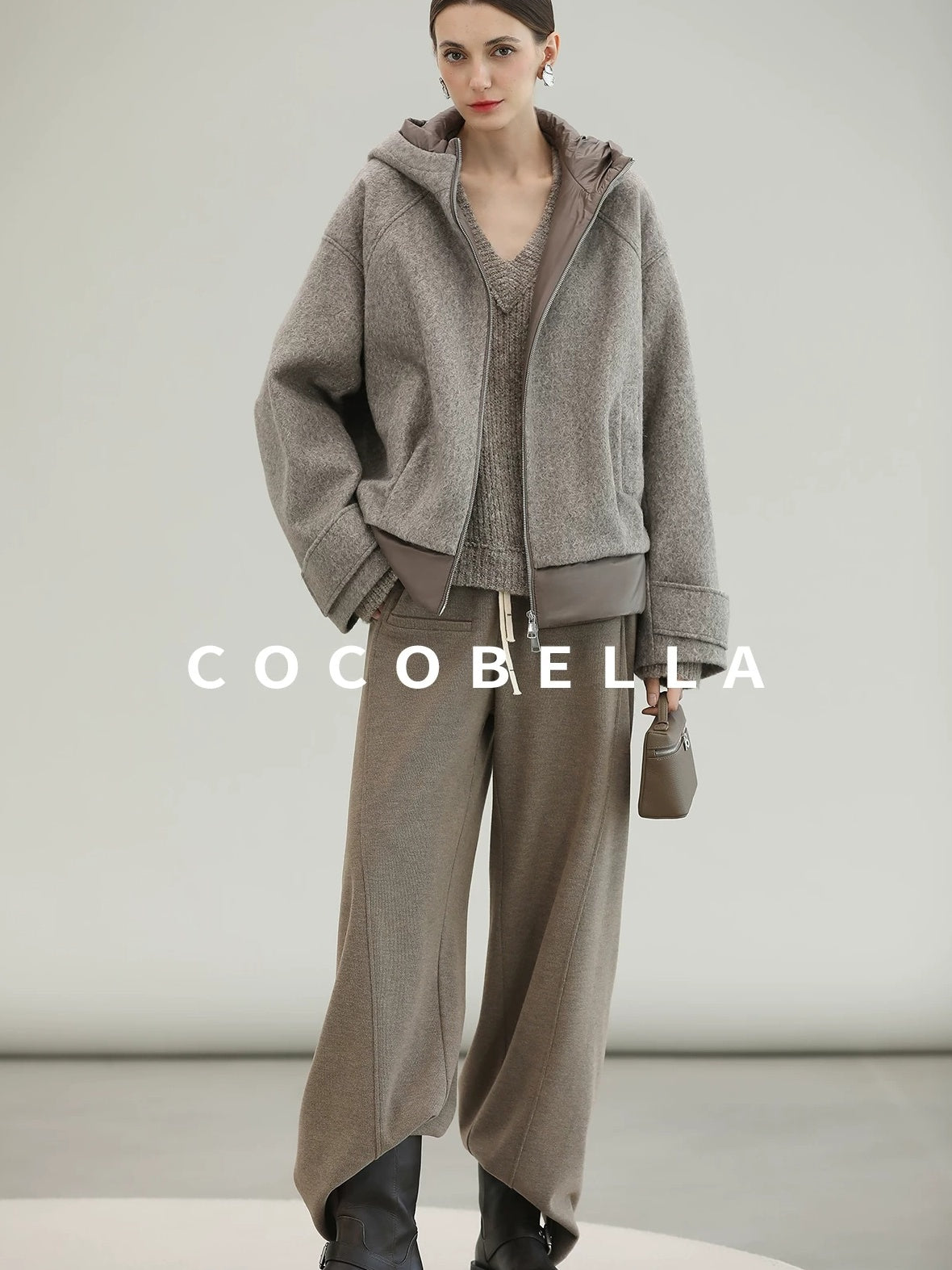 COCOBELLA Versatile Minimal Structured Cut Natural Waist Straight Women Poly Cotton Pants