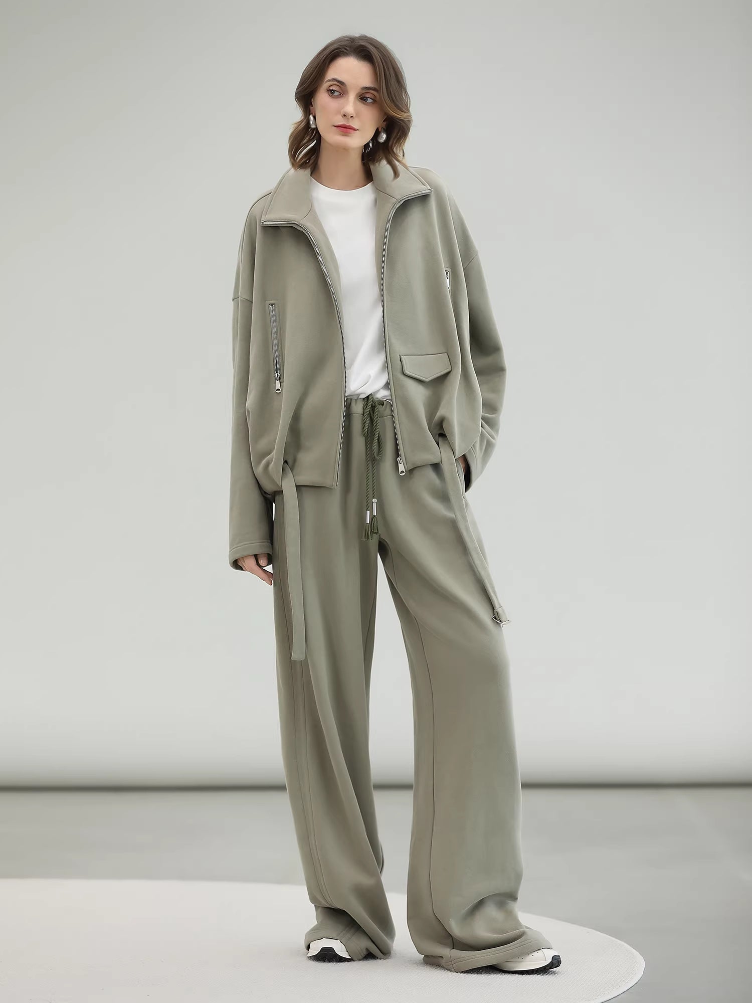 COCOBELLA_Versatile_Natural_Waist_Wide_Leg_Cotton_Blend_Casual_Womens_Dusty_Green_Pants_MISSTT