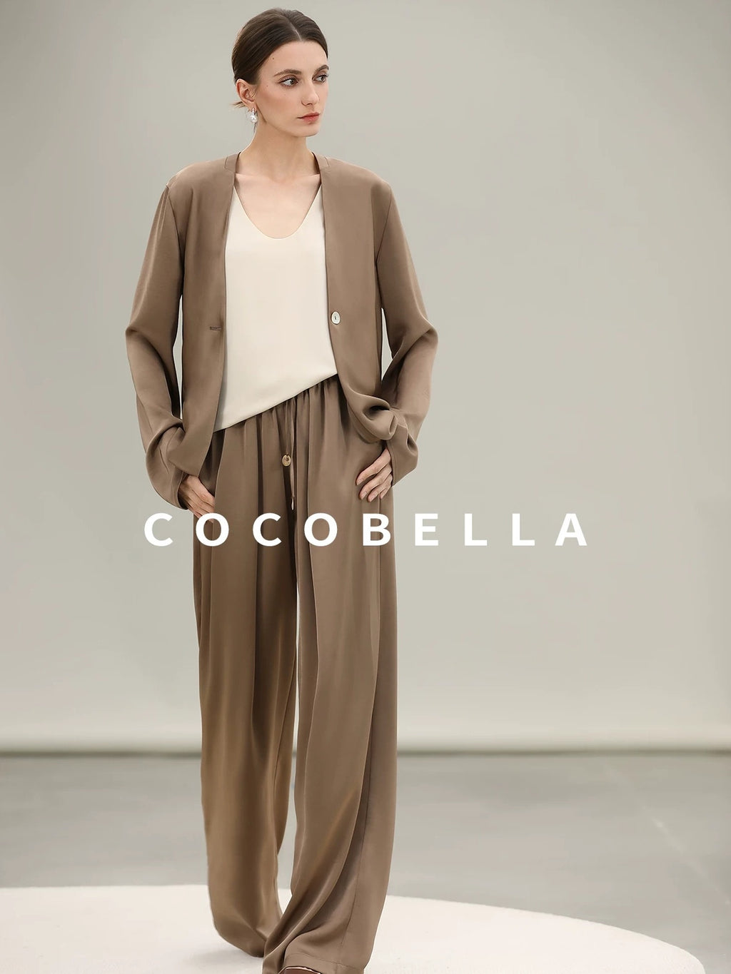 COCOBELLA Versatile U Neck H Shaped Straight Tank For Women Casual Polyester Tops