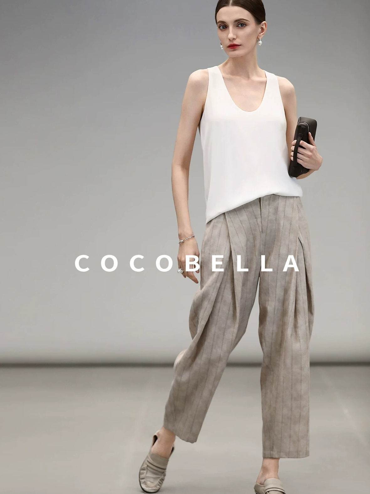COCOBELLA Versatile U Neck H Shaped Straight Tank For Women Casual Polyester Tops