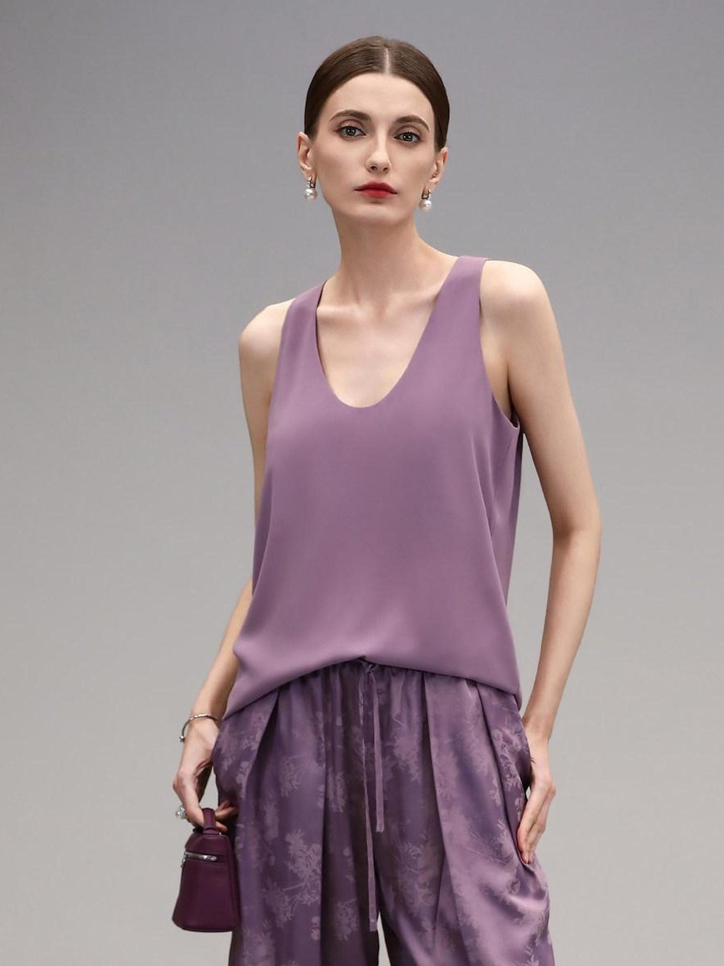 COCOBELLA Versatile U Neck H Shaped Straight Tank For Women Casual Polyester Tops