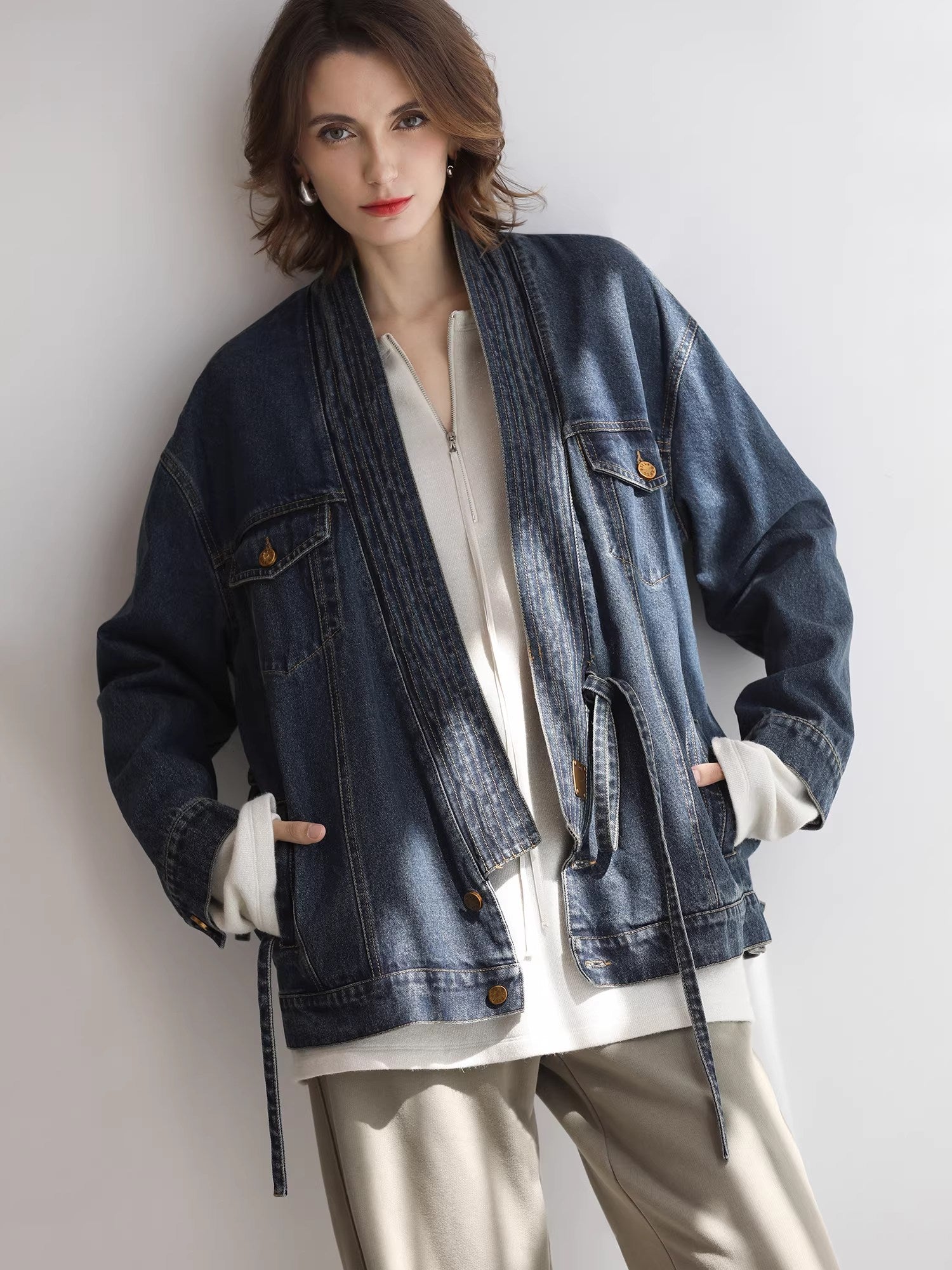 COCOBELLA_Vintage_Denim_Blue_Loose_Fit_Button_Tie_Pocket_Topstitching_Women_Jackets_MISSTT