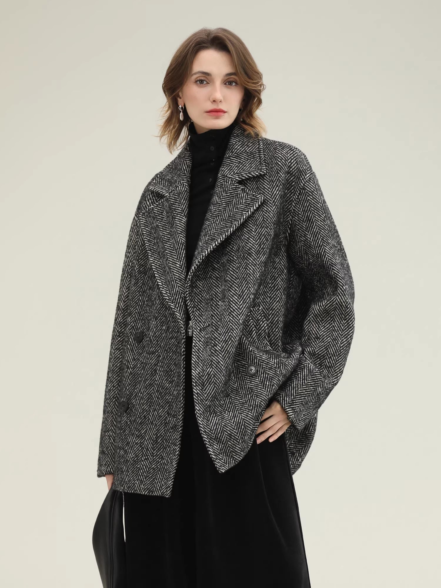 COCOBELLA_Vintage_Herringbone_Double_Breasted_Straight_Cut_Midlength_Commuter_Jackets_MISSTT