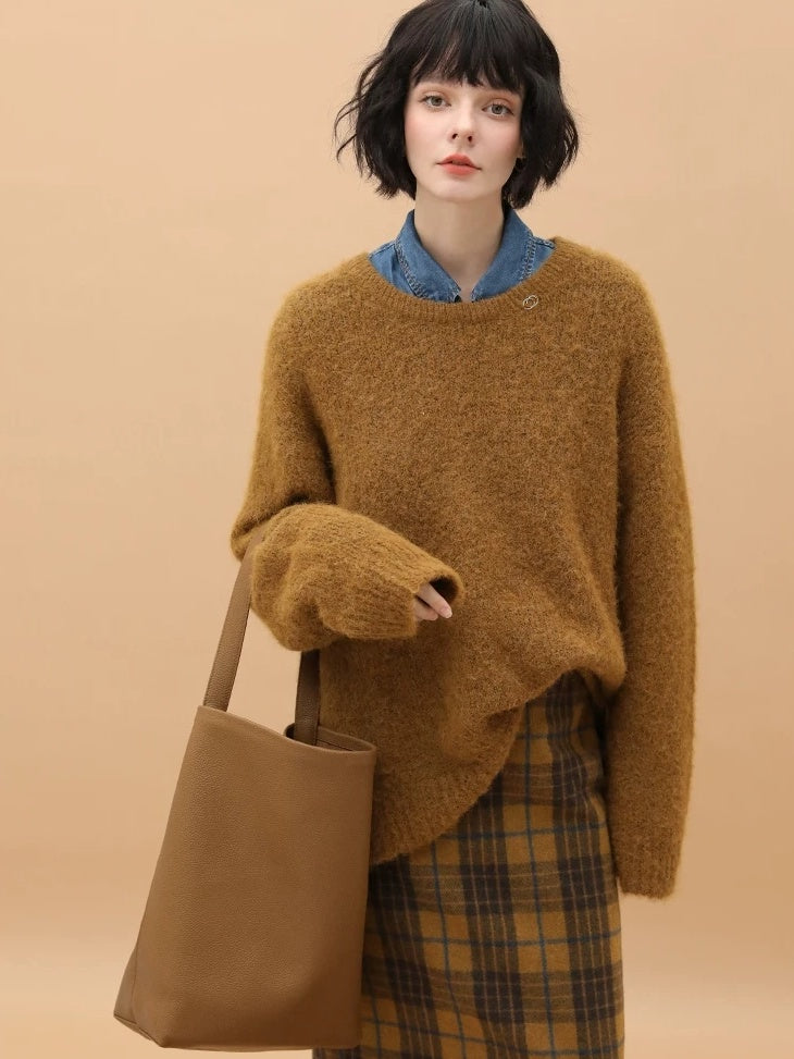 COCOBELLA Vintage High Waist Patchwork Plaid Straight H Line Work City Midi Skirts