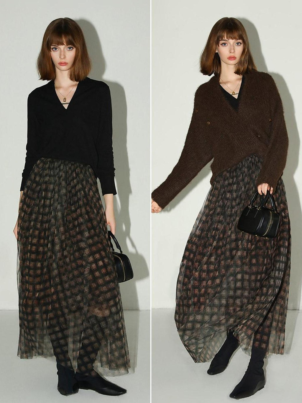 COCOBELLA Vintage Pleated Mesh A Line Mid Waist Printed Maxi Women Travel Date Skirts