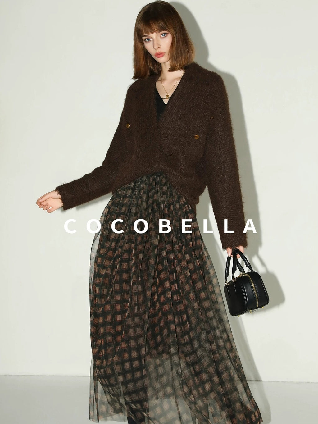 COCOBELLA Vintage Pleated Mesh A Line Mid Waist Printed Maxi Women Travel Date Skirts