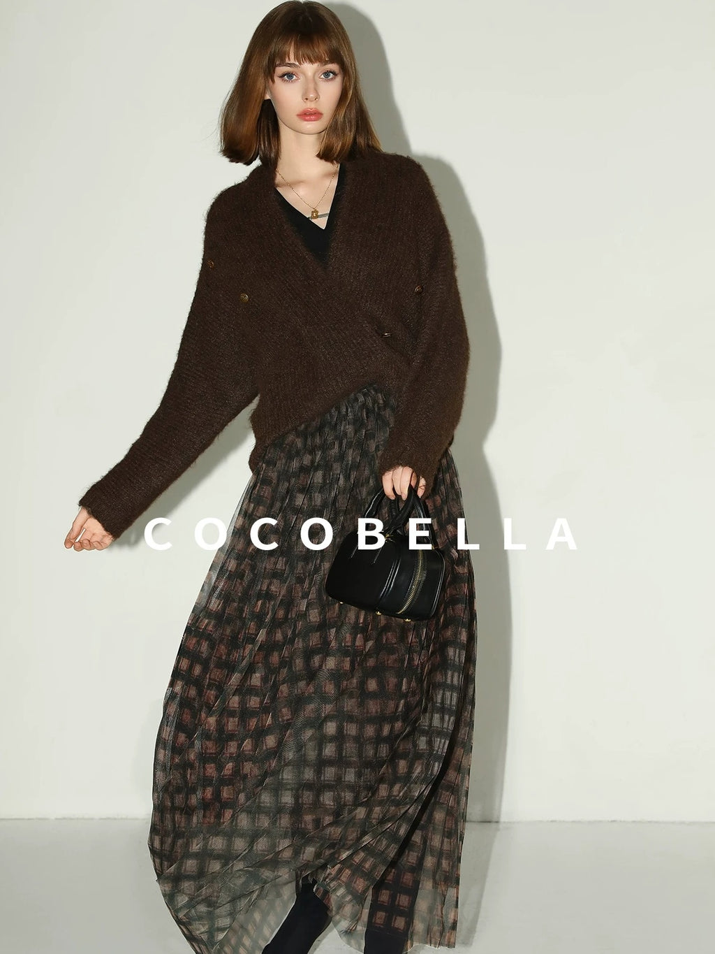 COCOBELLA Vintage Pleated Mesh A Line Mid Waist Printed Maxi Women Travel Date Skirts