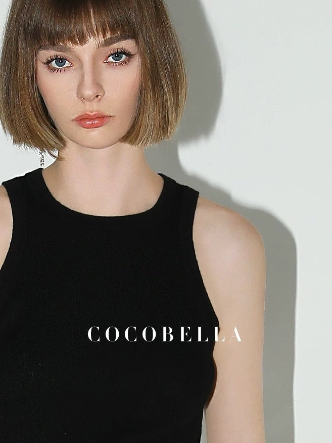 COCOBELLA Viscose Blend Slim Racerback Layering Women Office Casual Tank Tops