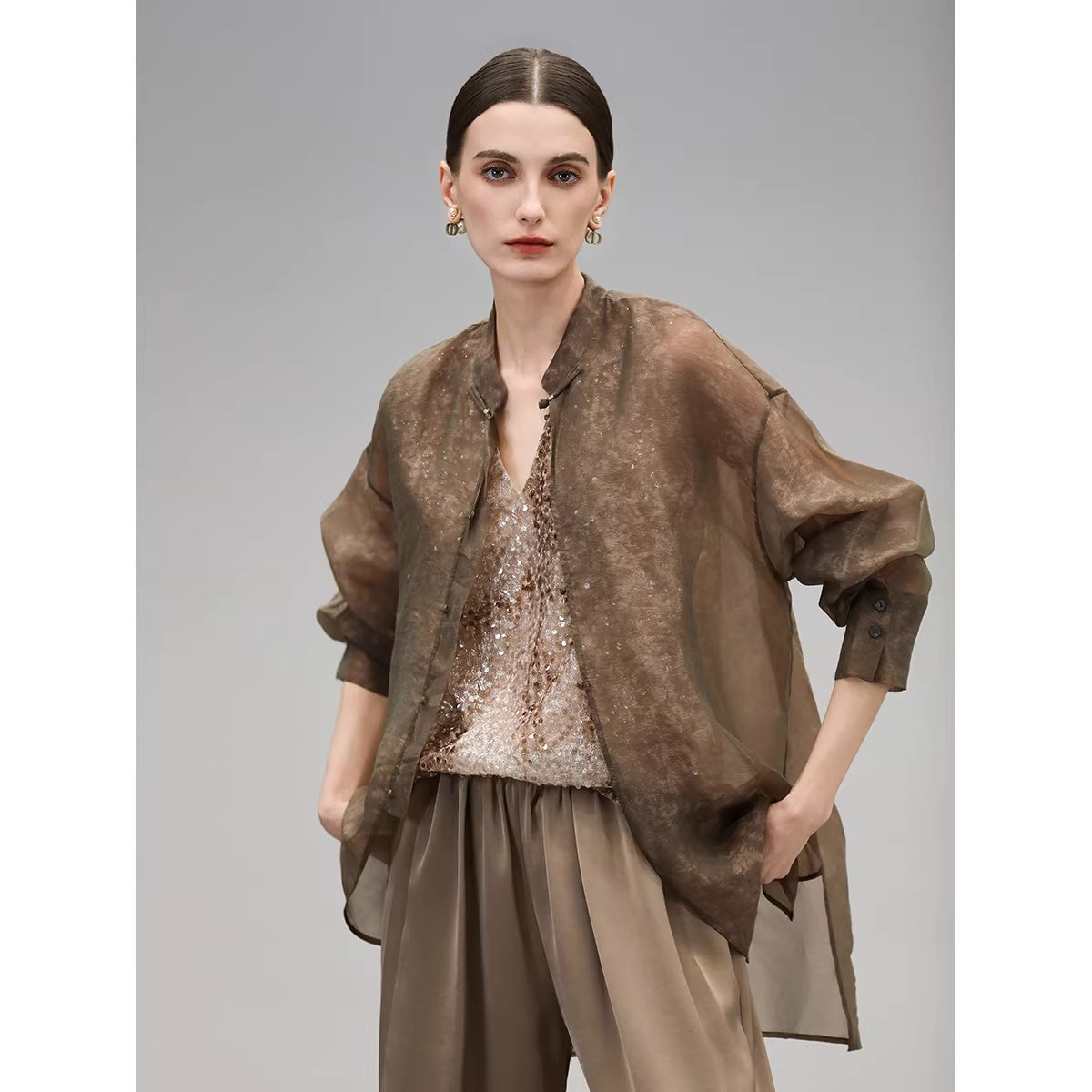 COCOBELLA_Viscose_Blend_Stand_Collar_Straight_Fit_Long_Sleeve_Button_T-Shirts_MISSTT