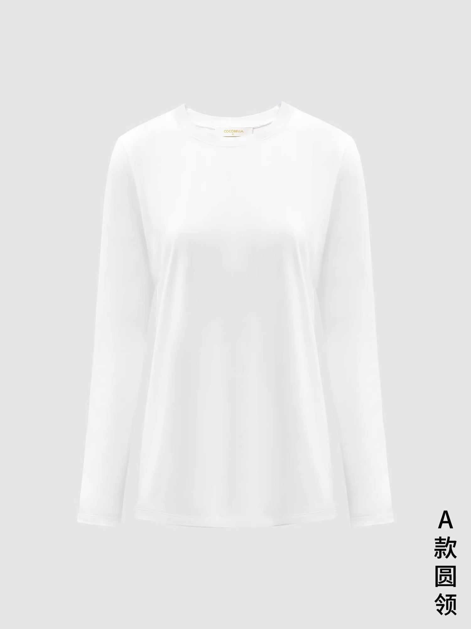 COCOBELLA_Viscose_Blend_Straight_Fit_Ol_Office_Crew_Neck_Long_Sleeve_T_Shirt_Women_Shirts_MISSTT