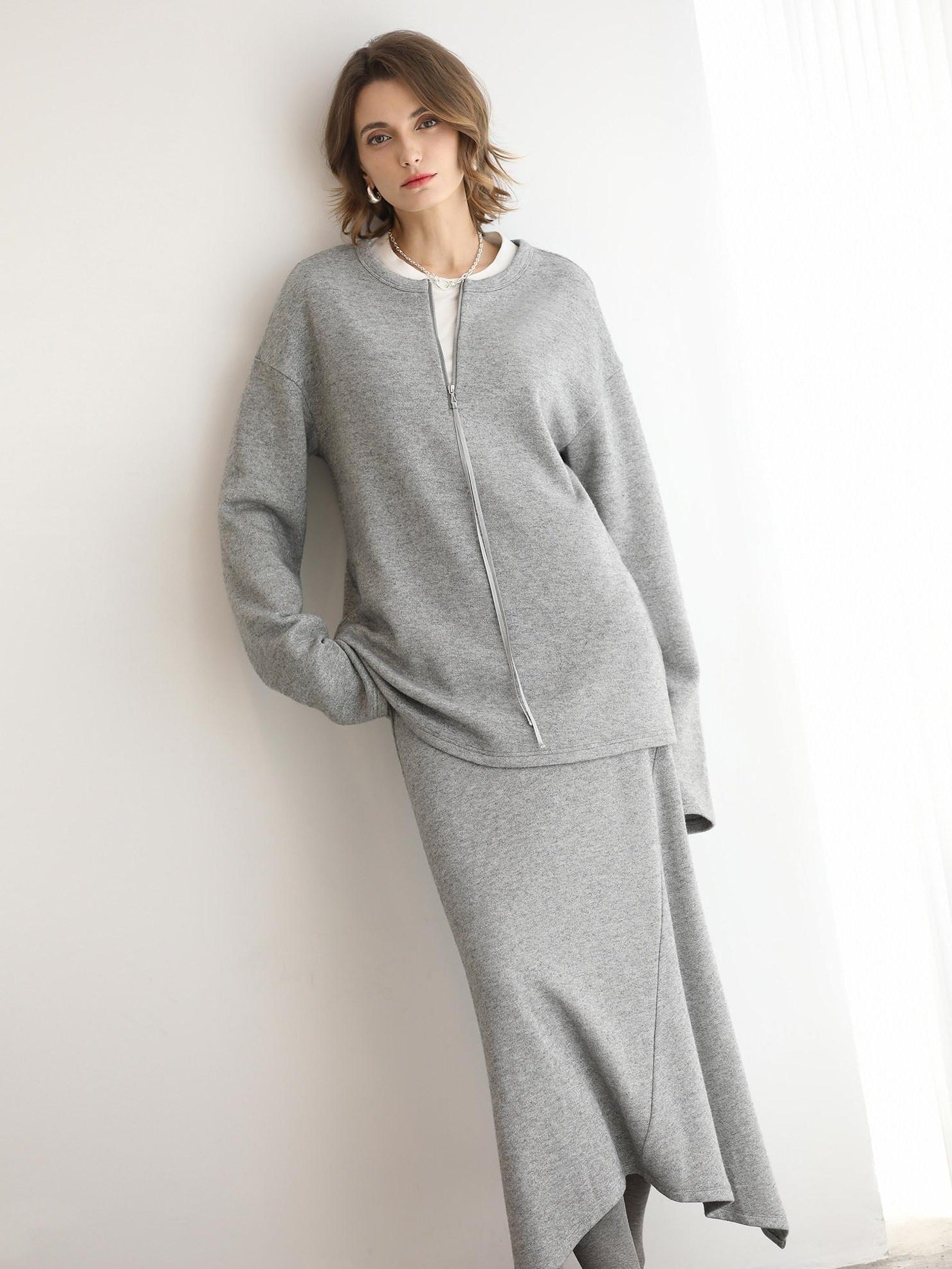 COCOBELLA Viscose Blend Straight Fit Ol Office Crew Neck Long Sleeve T Shirt Women Shirts