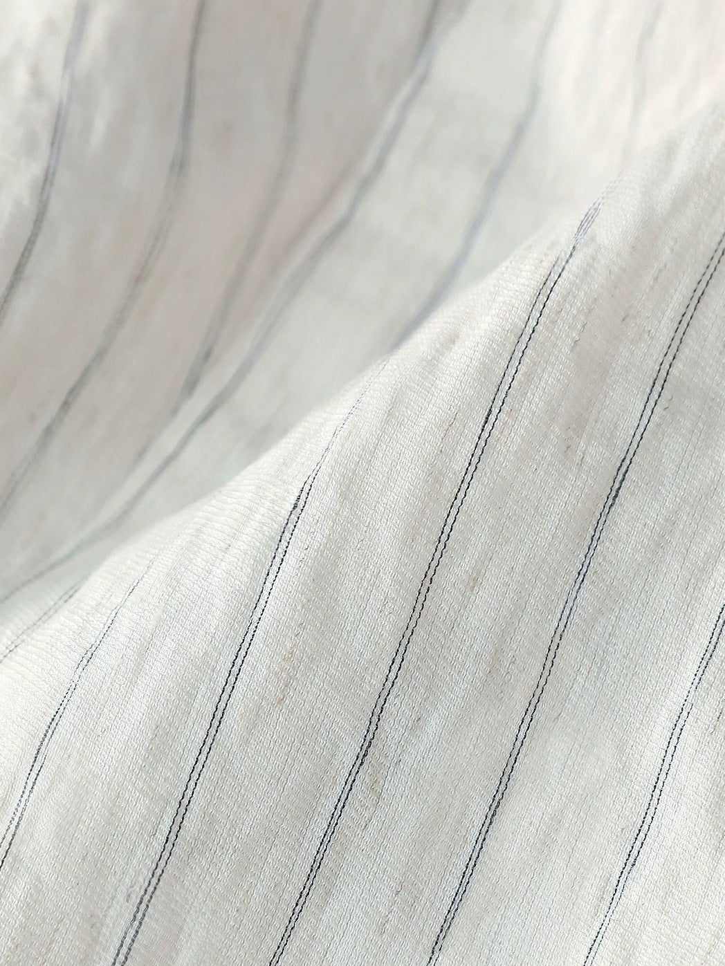 COCOBELLA Viscose Linen Blend Straight Women Striped Long Sleeve Shirts