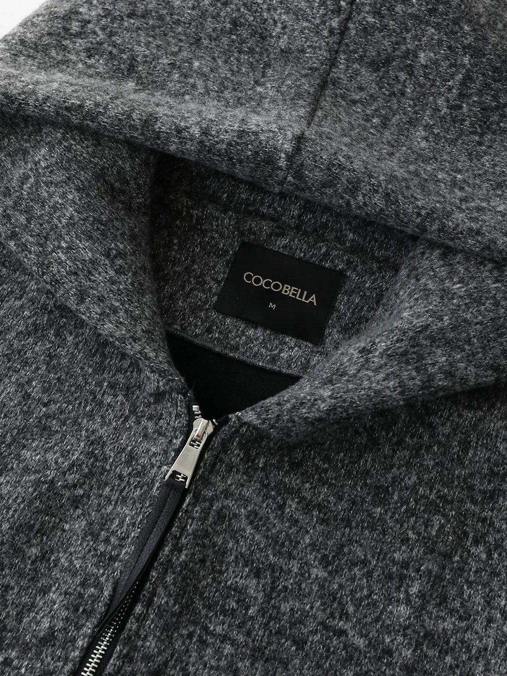 COCOBELLA Warm Brushed Fleece Commuter Relaxed Fit Zip Up Hood Ribbed Hem Women Hoodies