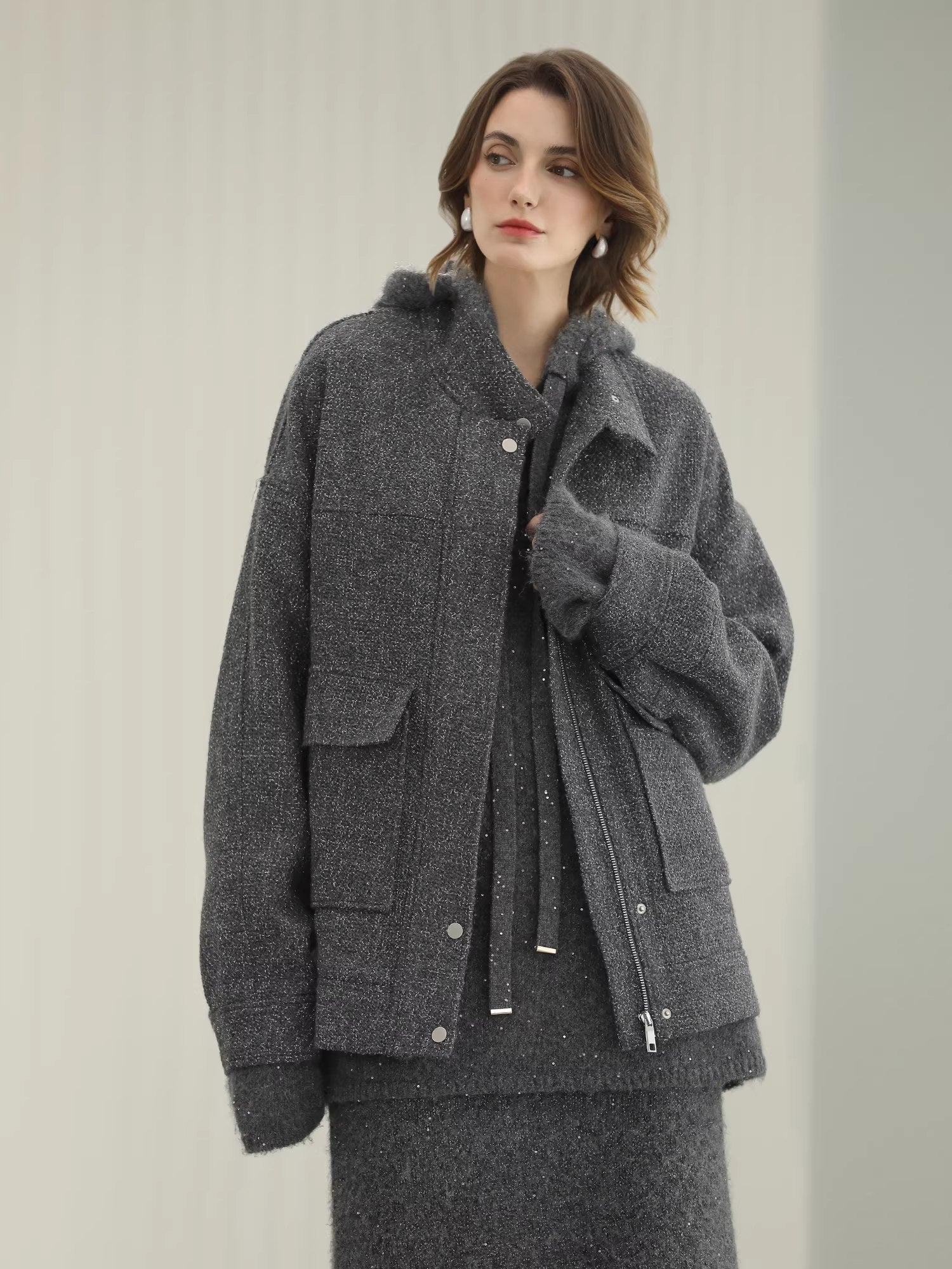 COCOBELLA_Warm_Lurex_Zip_Pockets_Mid_Length_Straight_Street_Casual_Women_Wool_Coats_MISSTT