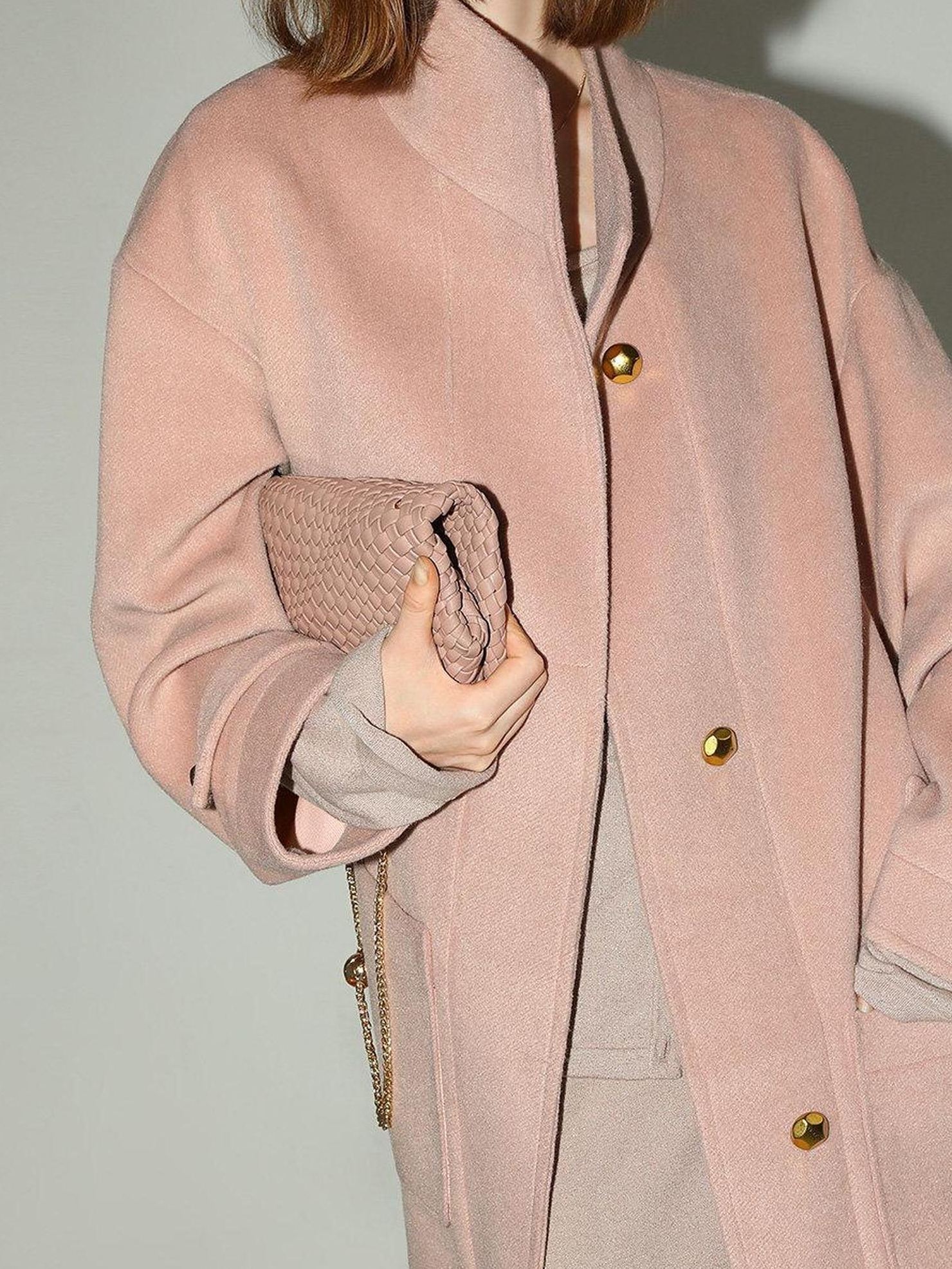 COCOBELLA Warm Thick Mid Length Elegant Commuter Straight Stand Collar Wool Overcoat Coats