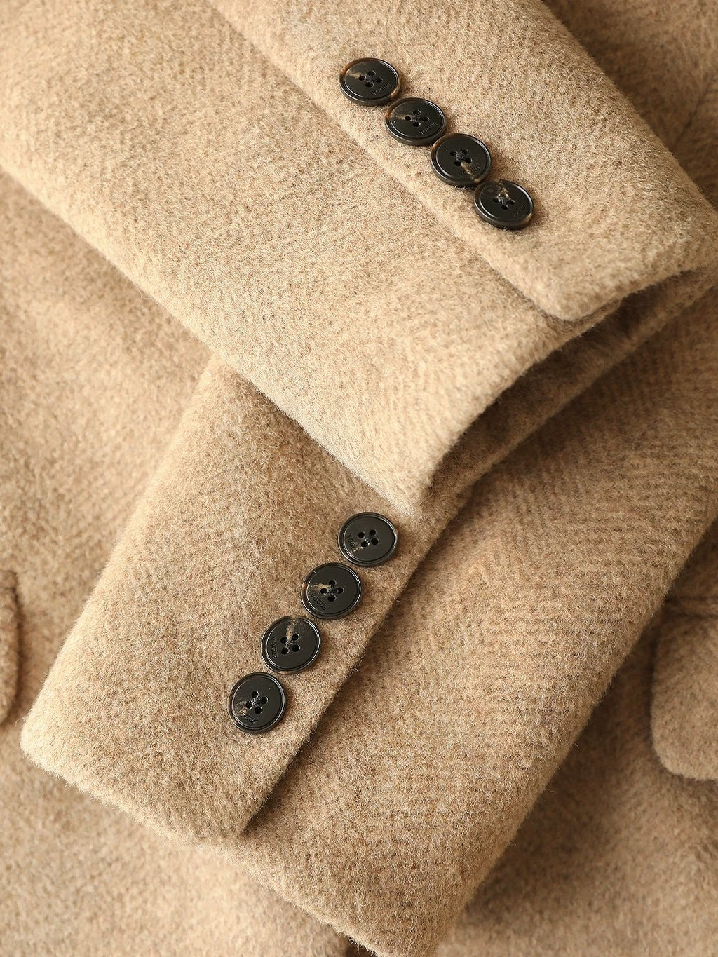 COCOBELLA Warm Wool Blend Office Relaxed Fit Single Button Flap Pockets Women Blazers