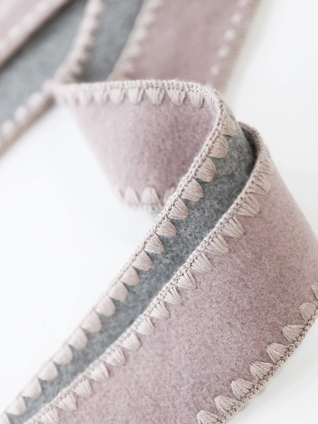 COCOBELLA Wool Blend Belted Shell Embroidery Tailored Straight Long Lapel Ol Coats