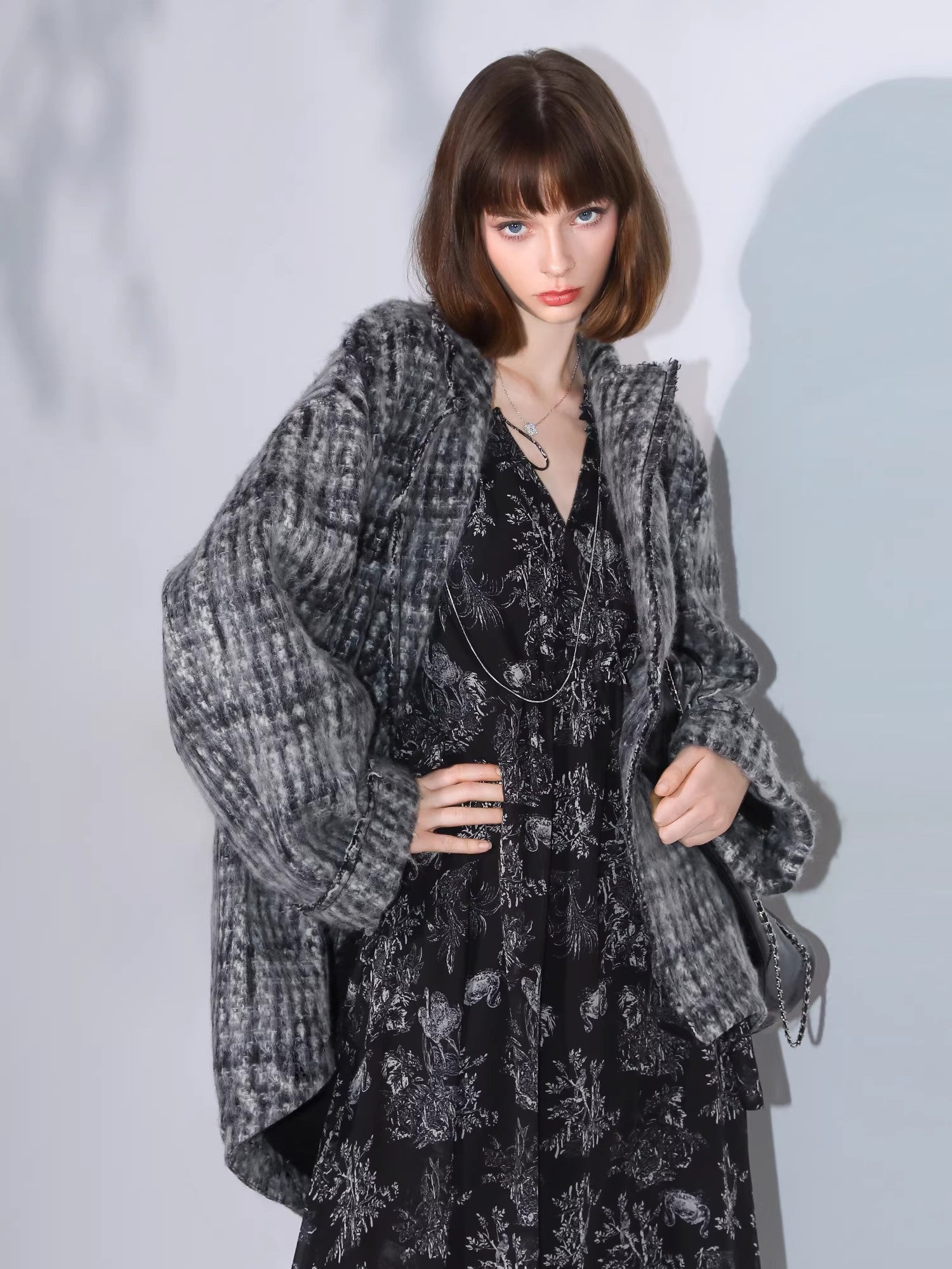 COCOBELLA_Wool_Blend_Vintage_Commuter_Straight_Cut_Checked_Blazer_Collar_Overcoat_Jackets_MISSTT