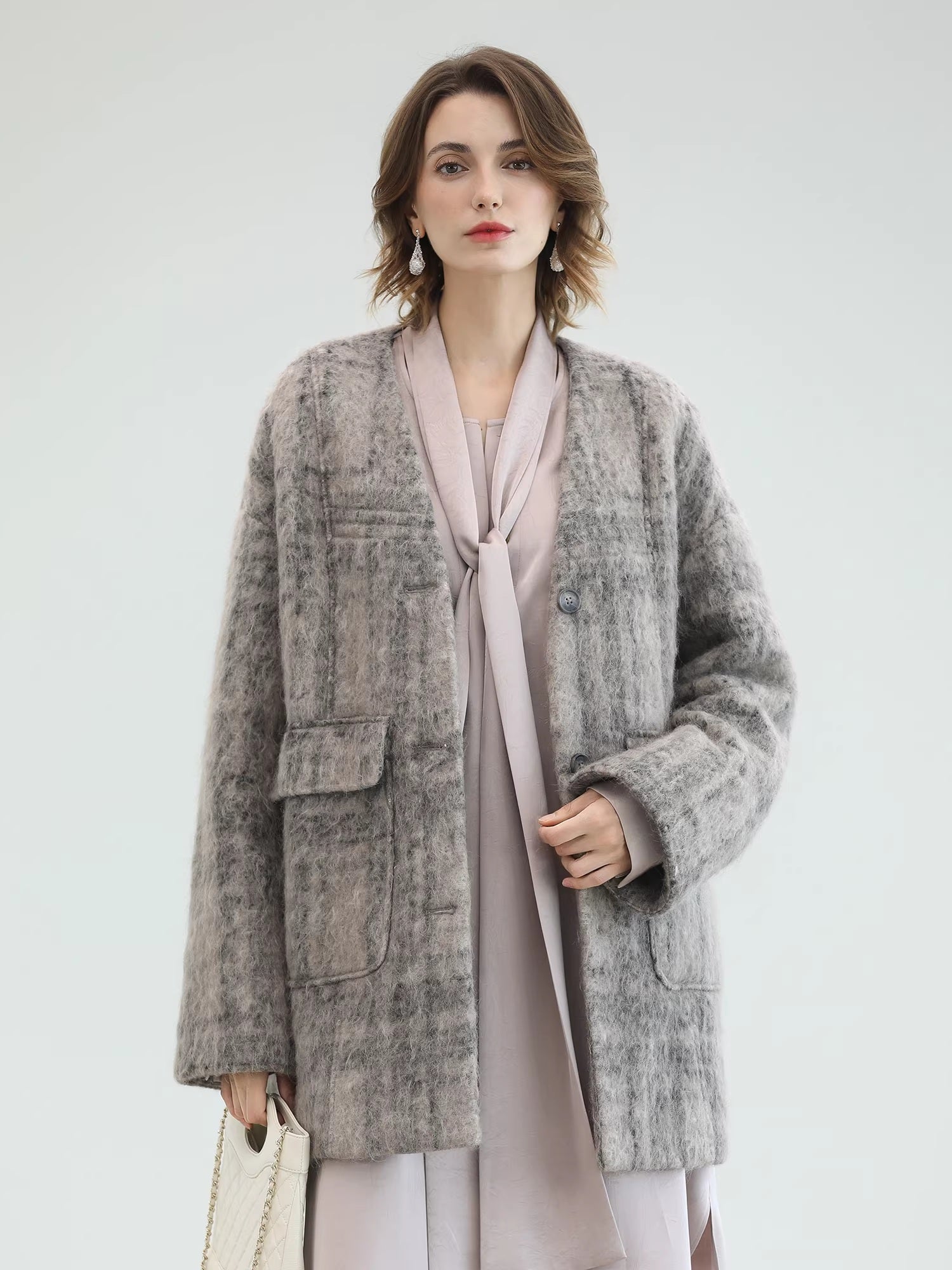 COCOBELLA_Wool_Blend_Vintage_Straight_Mid_Length_Women_Single_Breasted_Plaid_Coats_MISSTT